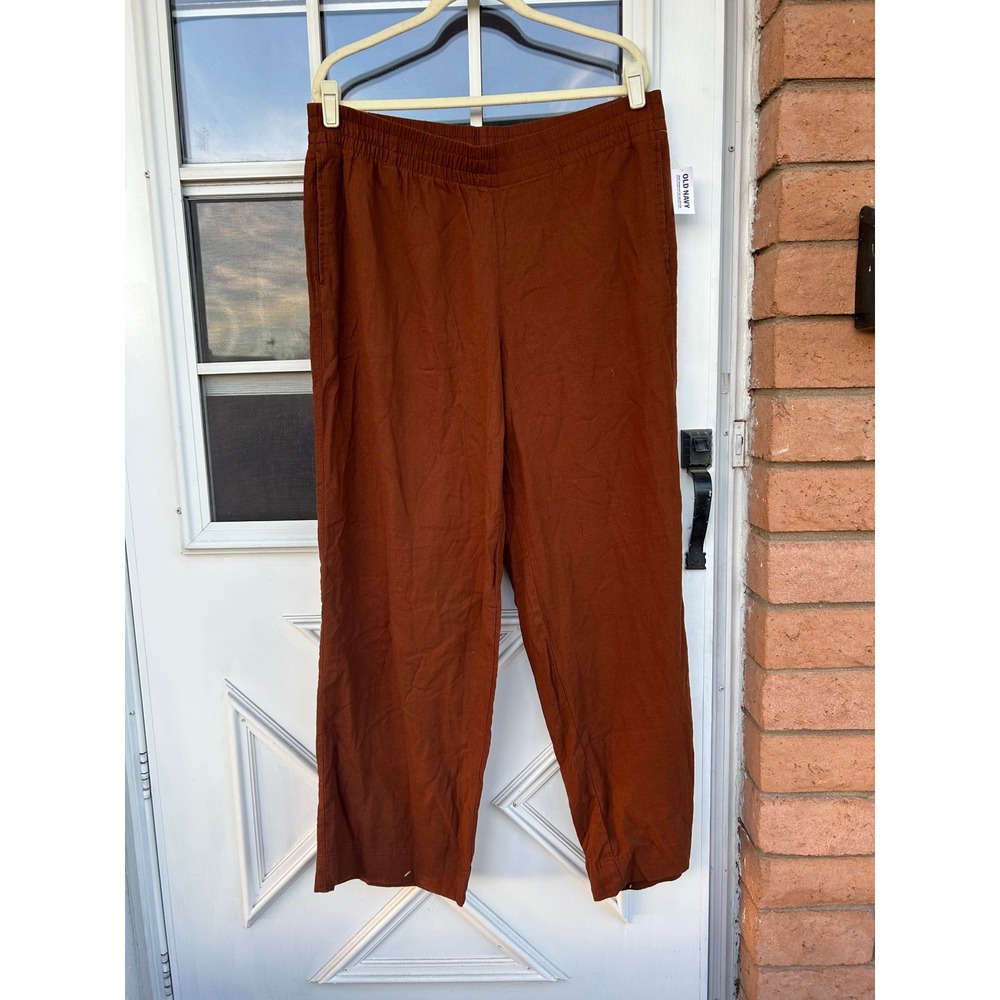 Old Navy Wide-Leg Pants in Rust Brown